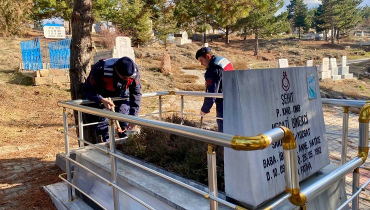 Saraykent İlçe Jandarma Komutanlığı’ndan Şehit Kabristanları Denetlendi