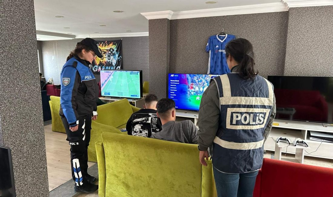 Yozgat’ta çocukların korunması amacıyla internet kafeler ve oyun salonlarında yapılan