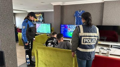 Yozgat’ta çocukların korunması amacıyla internet kafeler ve oyun salonlarında yapılan