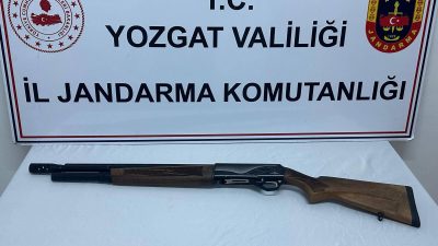 Yozgat’ta jandarma ekipleri, asayiş olayında kullanılan ruhsatlı av tüfeğini ele