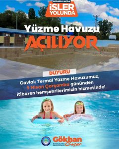 Boğazlıyan Bahariye Köyü’nde bulunan Cavlak Termal Yüzme Havuzu, 9 Nisan