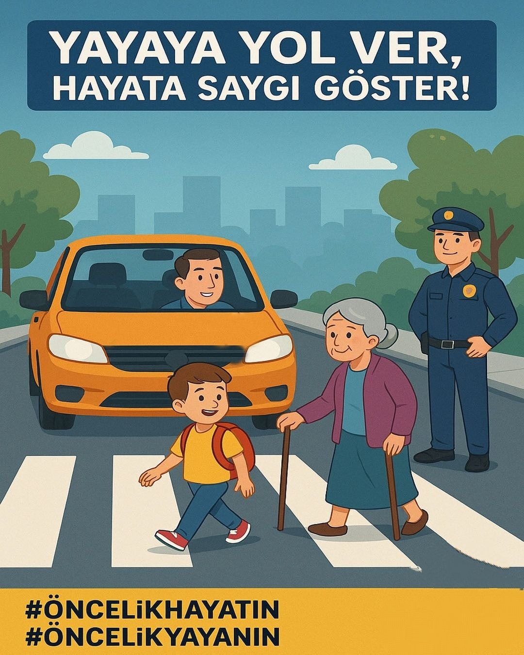 Yozgat Valiliği, trafikte yayaların güvenliğini artırmaya yönelik önemli bir çağrı