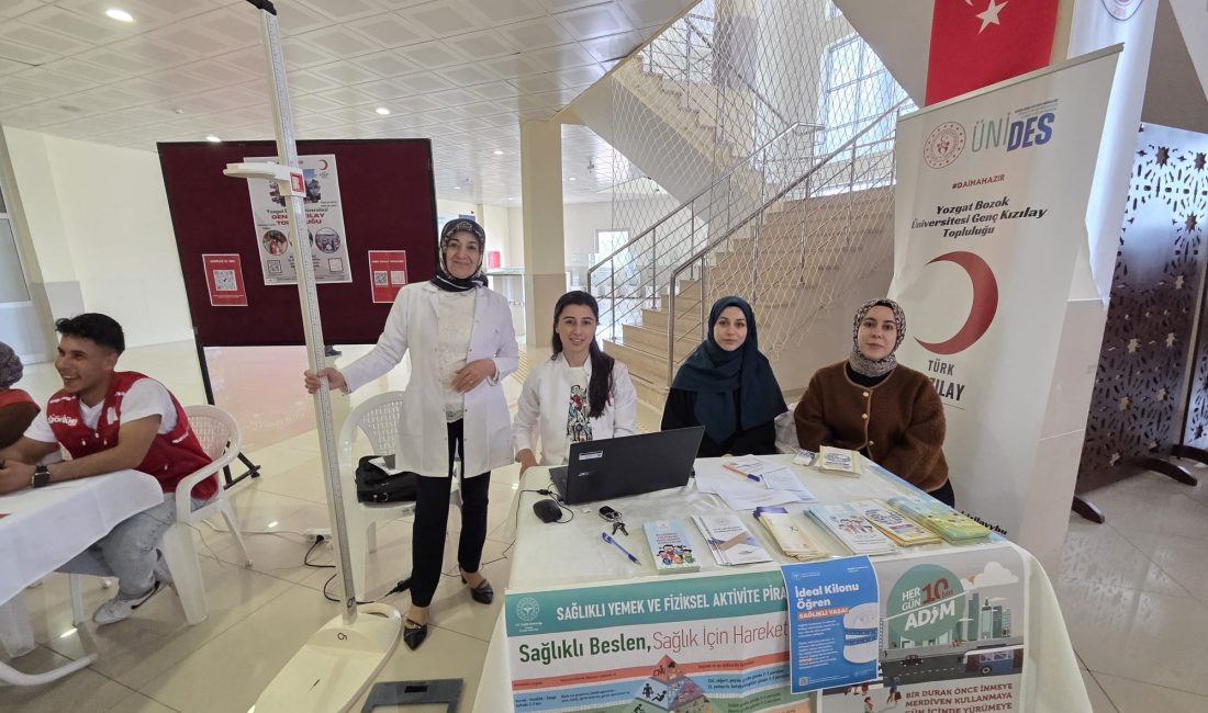 Yozgat İl Sağlık Müdürlüğü, Bozok Üniversitesi’nde düzenlediği etkinlikle öğrencilerin boy