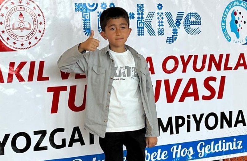 Boğazlıyanlı öğrenci Yakup Çınar, Türkiye Akıl ve Zeka Oyunları Turnuvası’nda