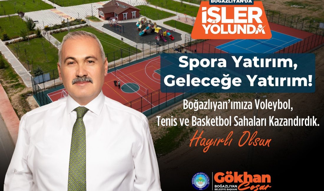 Boğazlıyan Belediyesi, ilçeye voleybol sahası, tenis kortu ve basketbol sahası