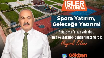Boğazlıyan Belediyesi, ilçeye voleybol sahası, tenis kortu ve basketbol sahası