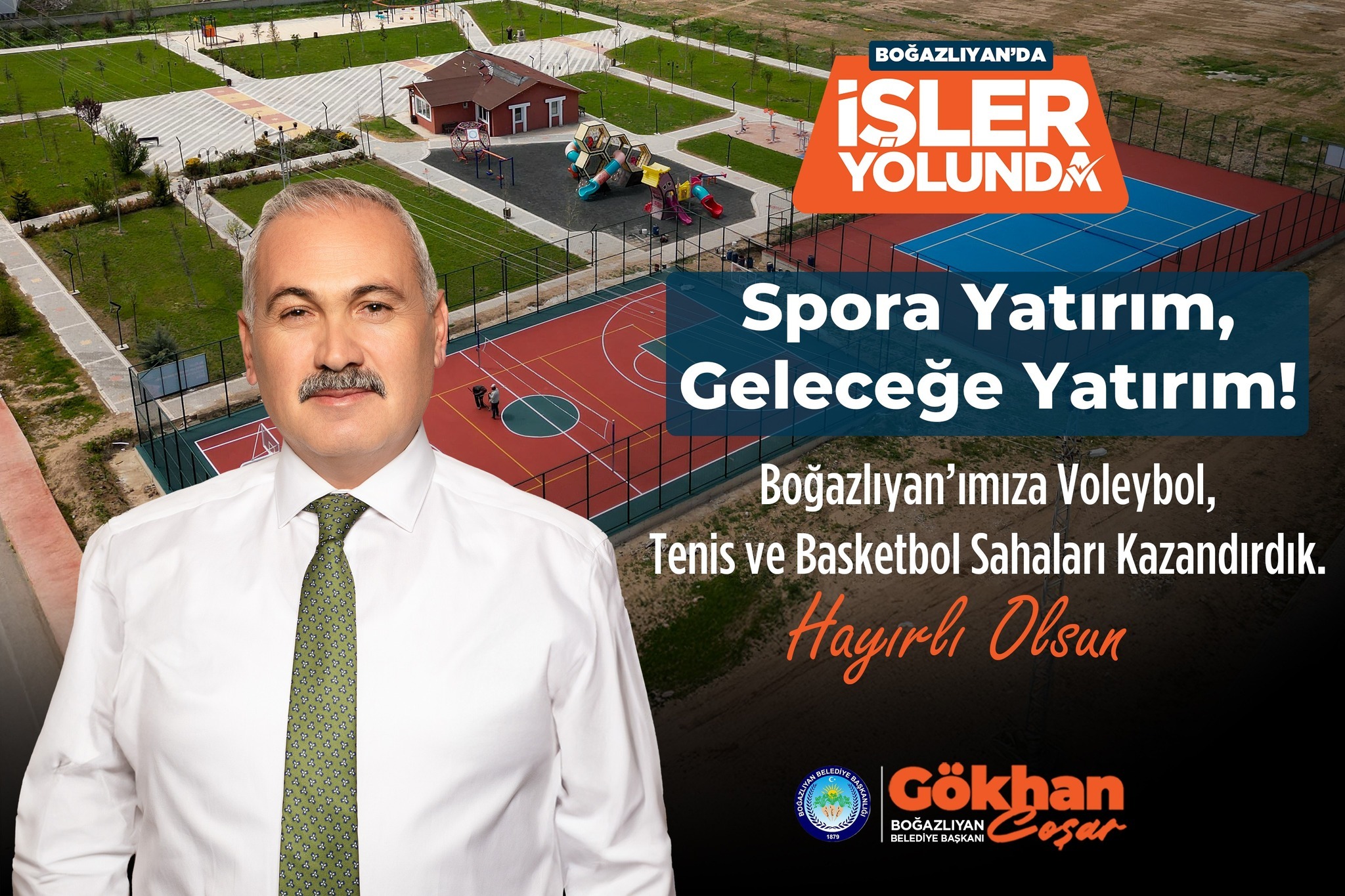 Boğazlıyan Belediyesi, ilçeye voleybol sahası, tenis kortu ve basketbol sahası