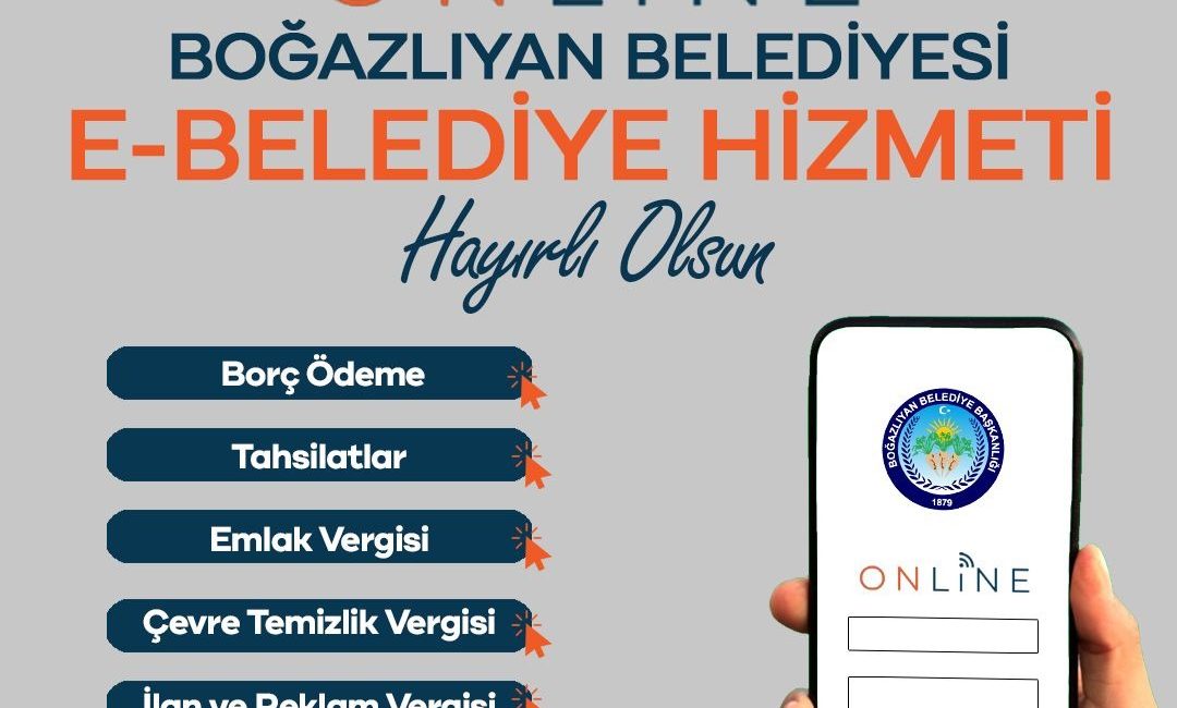 Boğazlıyan Belediyesi, E-Belediye uygulamasıyla vergi ödeme ve diğer belediye işlemlerini
