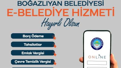Boğazlıyan Belediyesi, E-Belediye uygulamasıyla vergi ödeme ve diğer belediye işlemlerini