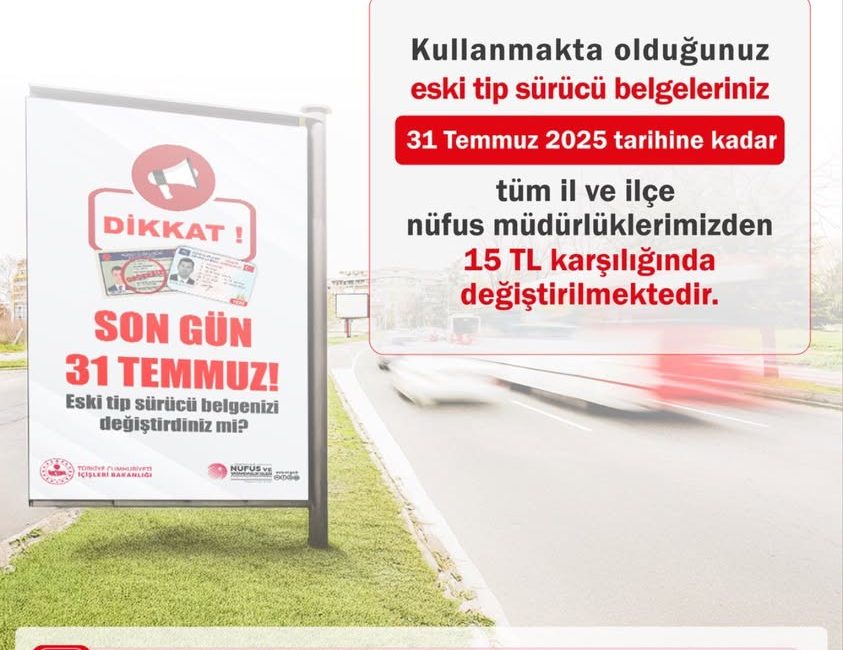 Yozgat Valiliği, eski tip sürücü belgelerinin değiştirilmesi için vatandaşları uyardı.