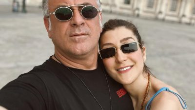 Ünlü oyuncu Turgut Tunçalp ve eşi İlayda Atmaca, oğulları Pamir’i