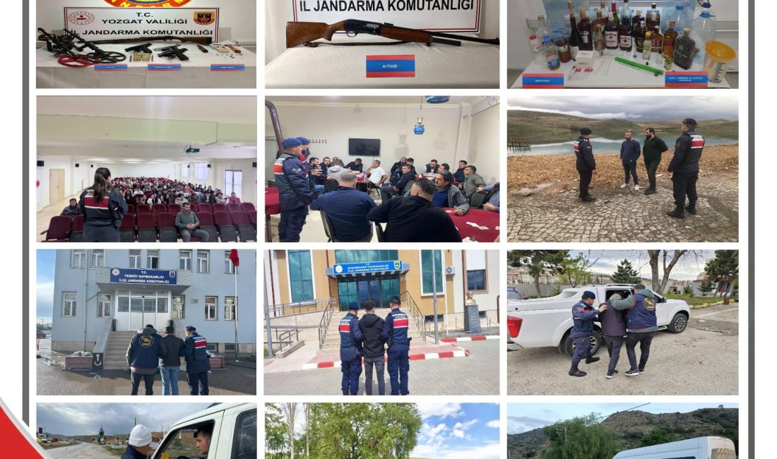 Yozgat İl Jandarma Komutanlığı, Mayıs 2025’te asayiş, kaçakçılık ve siber