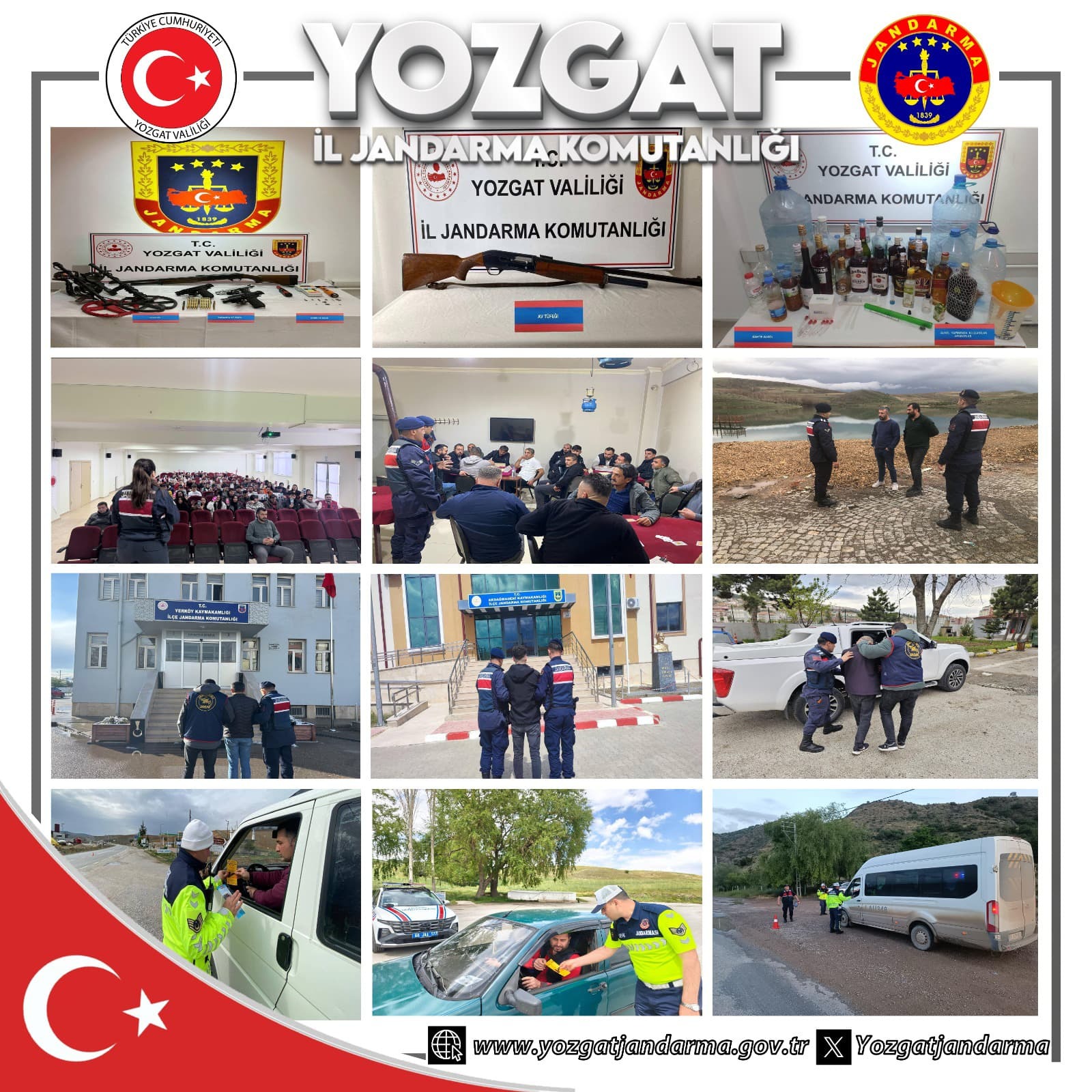 Yozgat İl Jandarma Komutanlığı, Mayıs 2025’te asayiş, kaçakçılık ve siber