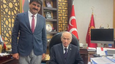 Sırçalı Belediye Başkanı Mustafa Parlak, MHP Lideri Devlet Bahçeli’yi ziyaret