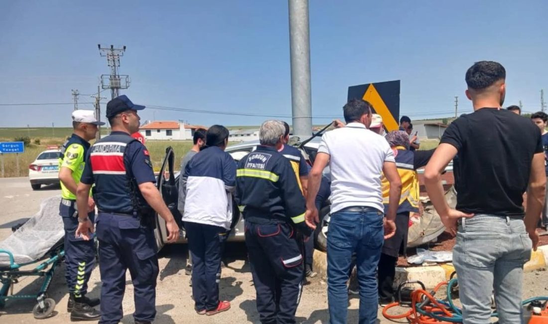 Yozgat’ın Çiğdemli Beldesi Kavşağı’nda meydana gelen trafik kazasında 1 kişi