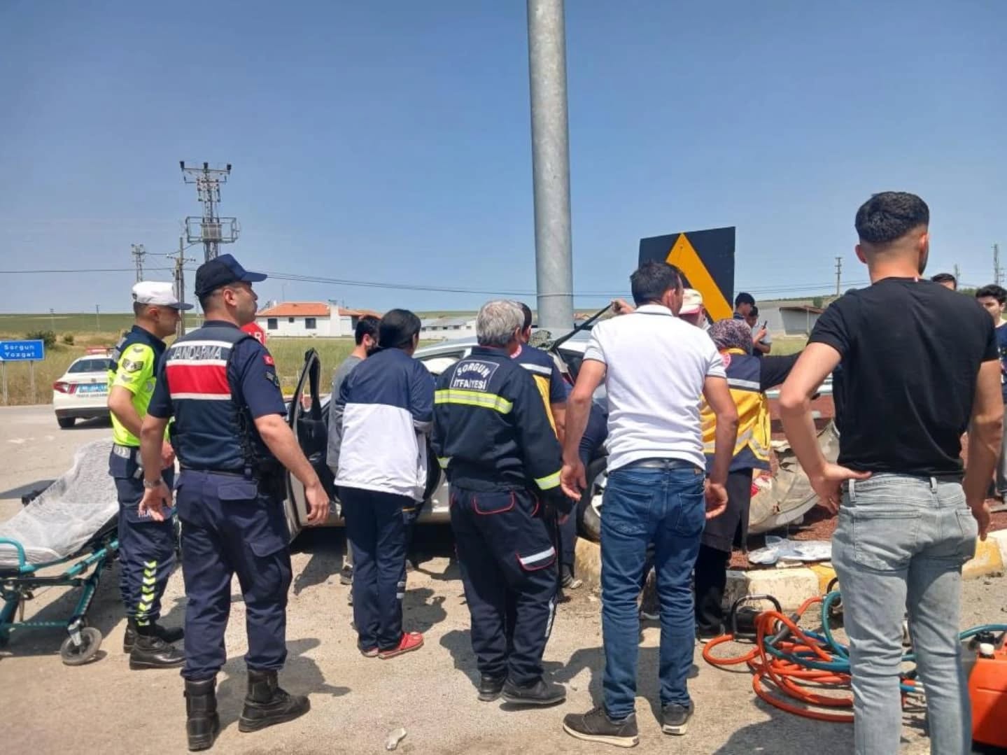 Yozgat’ın Çiğdemli Beldesi Kavşağı’nda meydana gelen trafik kazasında 1 kişi