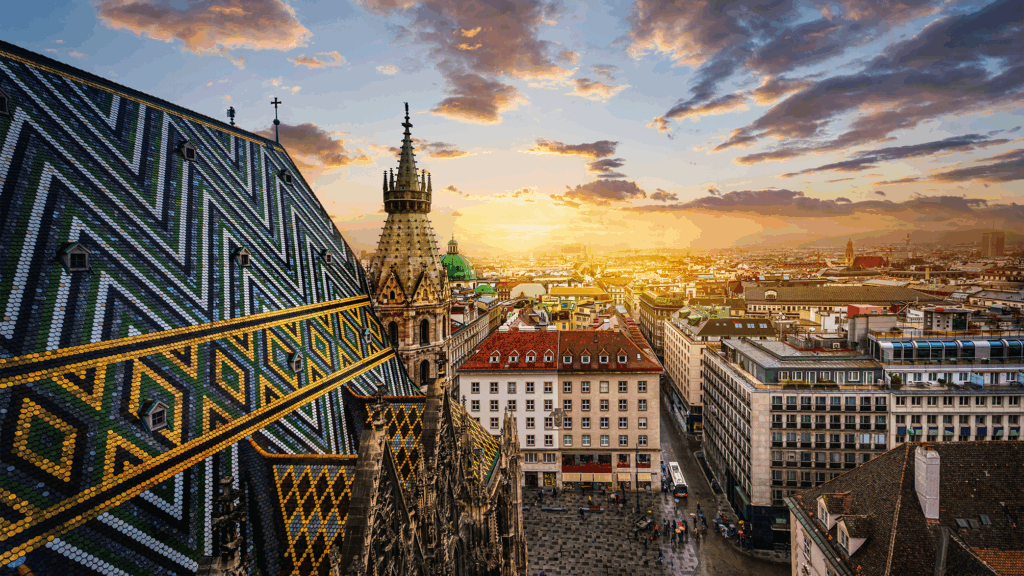 Avusturya’nın başkenti Viyana, Tuna Nehri’nin kıyısında kurulmuş, köklü tarihi, görkemli mimarisi