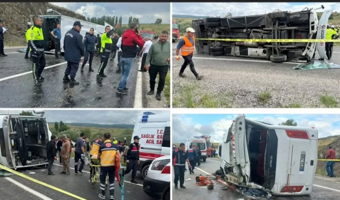 Yozgat’ın Akdağmadeni ilçesi Sazlıdere köyü mevkiinde, yağmur nedeniyle kayganlaşan yolda