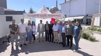 Boğazlıyan Cumhuriyet Meydanı’nda düzenlenen obezite taramasında vatandaşların vücut kitle indeksi