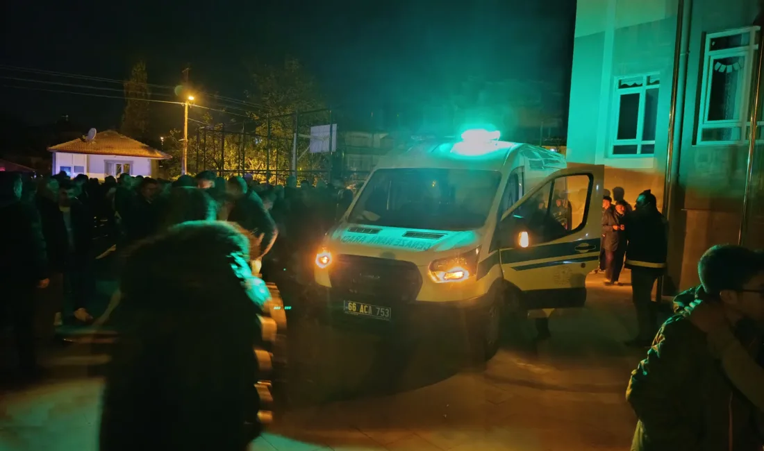 Yerköy İlçesi Gültepe Mahallesi'ndeki okul bahçesinde aniden fenalaşarak yere yığılan