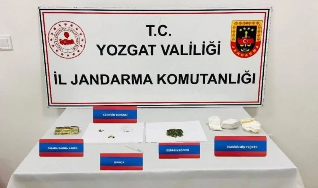 Yozgat’ın Yerköy ilçesinde, jandarma ekipleri tarafından uyuşturucu madde kullanan iki