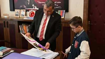 Yozgat Atatürk İlkokulu 4-A sınıfı öğrencisi Yakup Türkmen, 10 Kasım