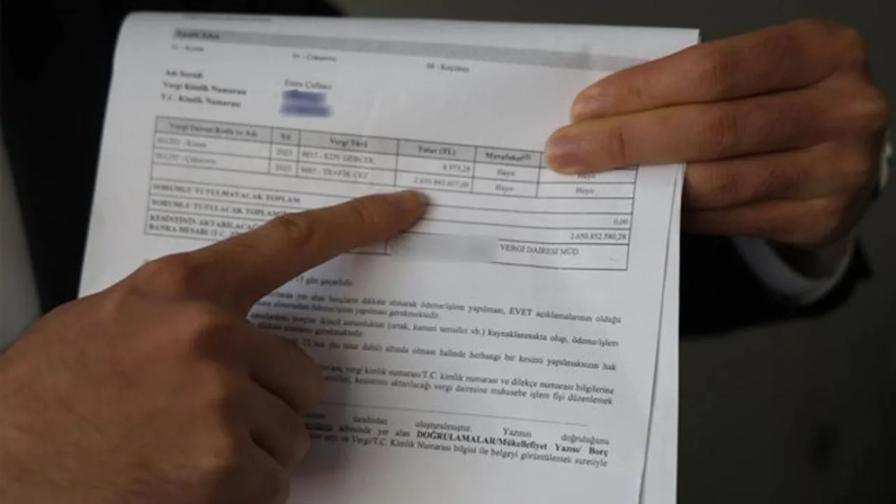 Bir avukatın adına görünen 2,6 milyar lira trafik cezası borcunun,