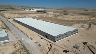 Boğazlıyan Fuat Oktay Organize Sanayi Bölgesi'nde yapımı süren tekstil fabrikası,