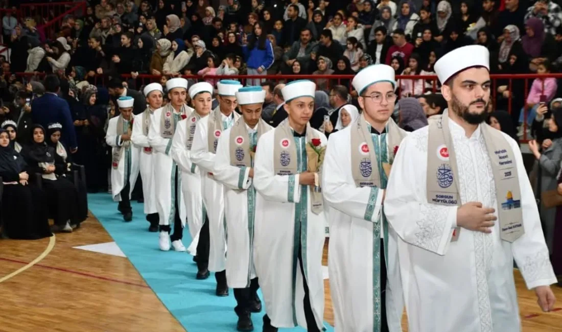Sorgun İlçe Müftülüğü bünyesindeki hafızlık eğitimini tamamlayan 152 öğrenci için