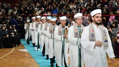 Sorgun İlçe Müftülüğü bünyesindeki hafızlık eğitimini tamamlayan 152 öğrenci için