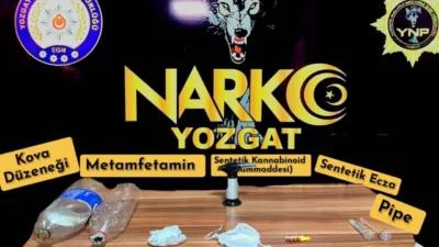 Yozgat’ın Yerköy ilçesinde düzenlenen operasyonda metamfetamin, sentetik kannabinoid hammaddesi ve