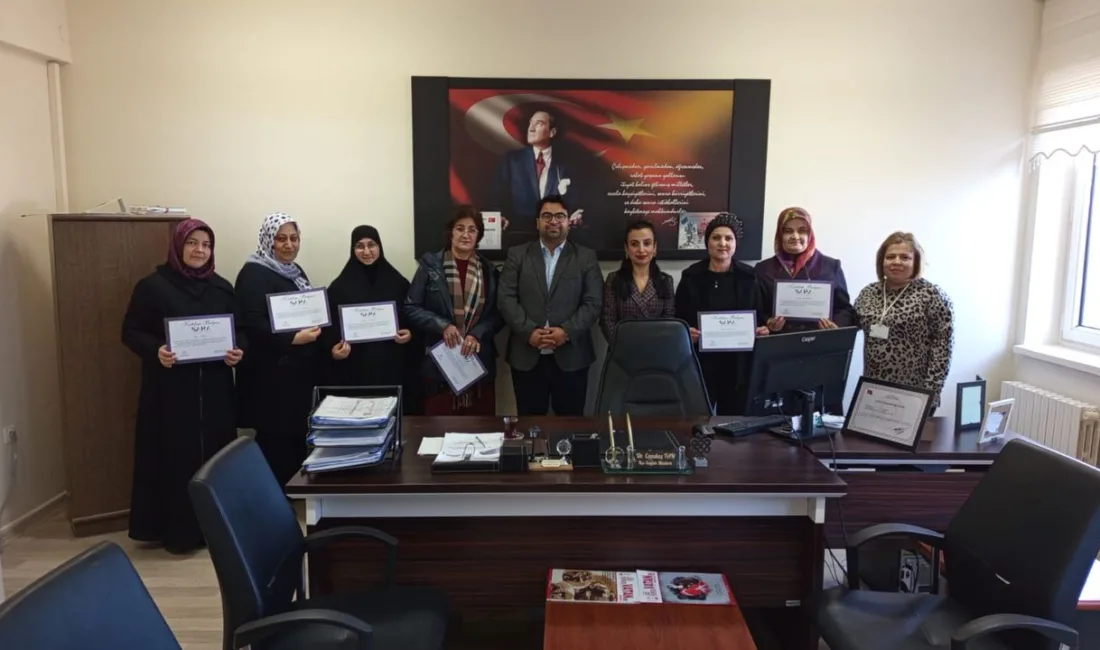 Yerköy İlçe Sağlık Müdürlüğü tarafından düzenlenen SAHA eğitim programını tamamlayan