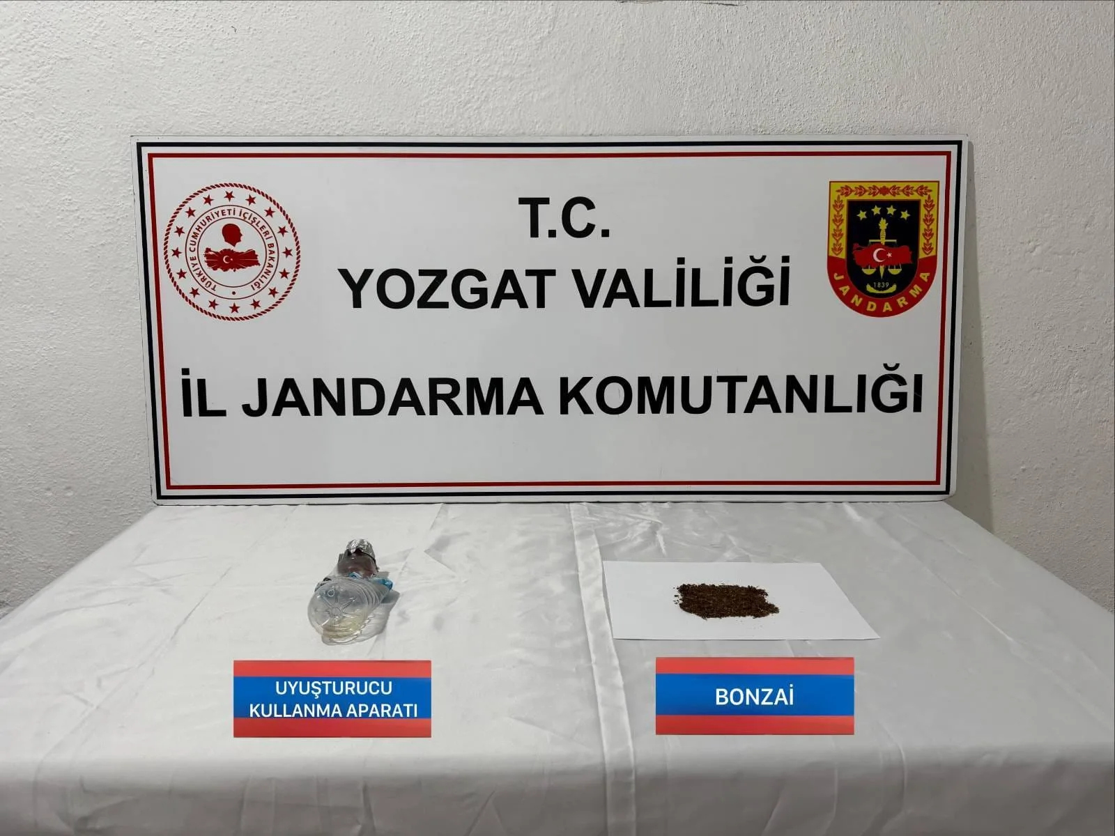 Yozgat İl Jandarma Komutanlığı ekiplerince yürütülen uyuşturucu ile mücadele çalışmaları