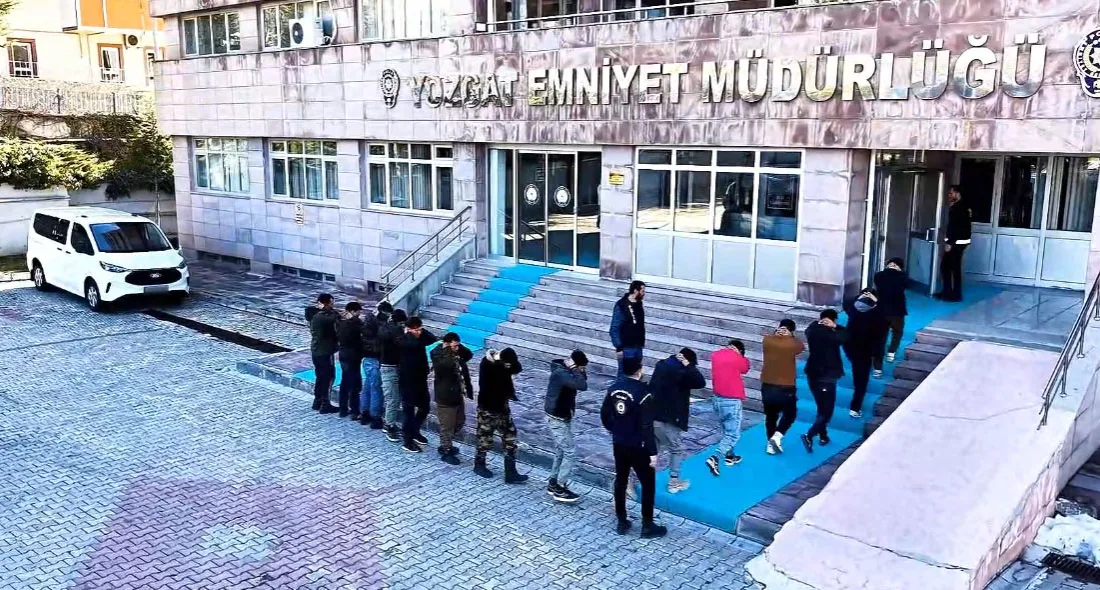 Yozgat İl Emniyet Müdürlüğü tarafından Yerköy ilçesinde düzenlenen operasyonda 14