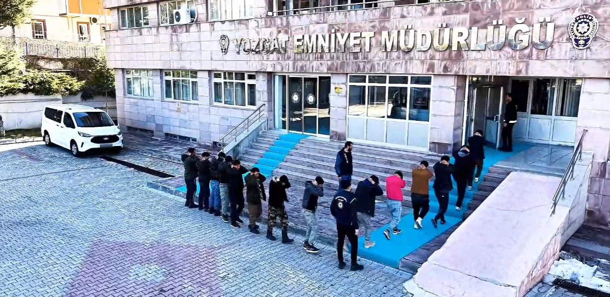 Yozgat İl Emniyet Müdürlüğü tarafından Yerköy ilçesinde düzenlenen operasyonda 14