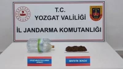 Sorgun ilçesinde jandarma ekiplerinin gerçekleştirdiği operasyonda, 70 gram bonzai ve