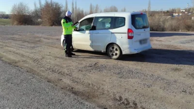 Yozgat'ın Boğazlıyan ilçesinde jandarma tarafından yapılan yol kontrolünde, Afganistan uyruklu