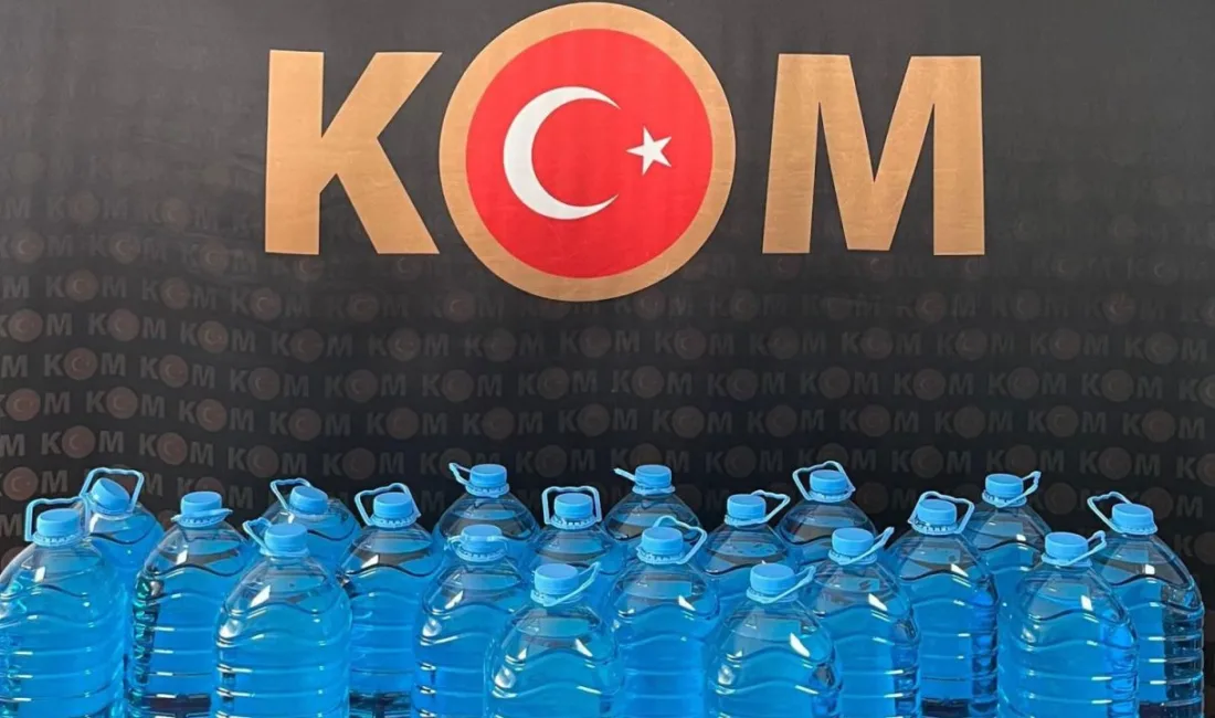 Yozgat'ın Boğazlıyan ilçesinde gerçekleştirilen operasyonda, sahte alkol üretiminde kullanılmak üzere