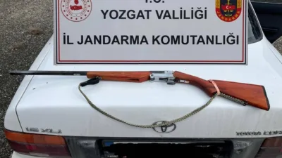 Yozgat İl Jandarma Komutanlığı ekipleri, Sorgun'da ruhsatsız av tüfeği bulunduran