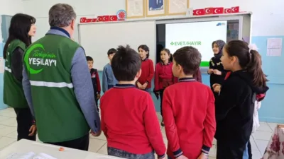 Yozgat Bahçeşehir Şehit Mehmet Armağan Alper İlkokulu'nda Yeşilay Kulübü tarafından