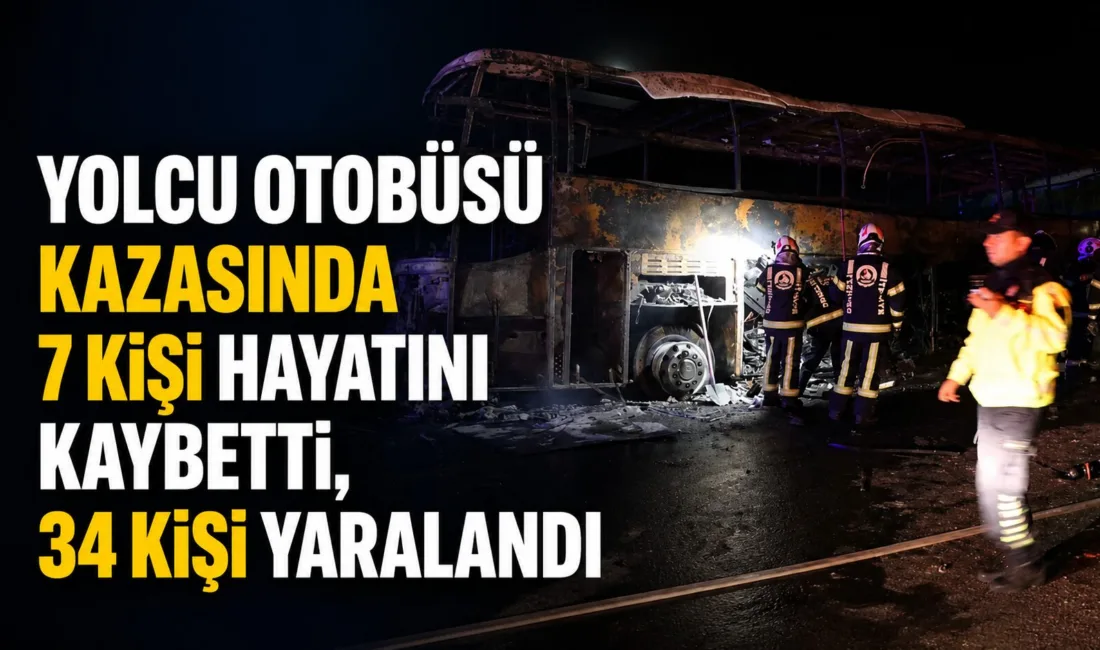 Denizli'nin Sarayköy ilçesinde bir yolcu otobüsünün bariyerlere çarpması sonucu 7
