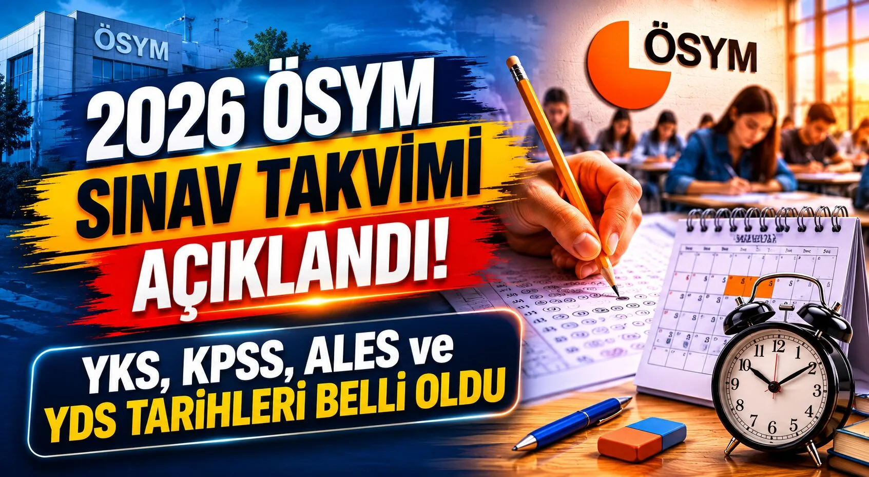 2026 ÖSYM sınav takvimiyle birlikte milyonlarca adayın merak ettiği YKS,