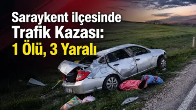 Yozgat'ın Saraykent ilçesinde meydana gelen trafik kazasında bir kişi hayatını