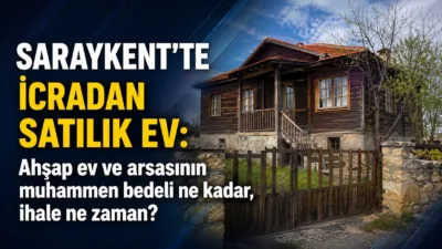 Yozgat’ın Saraykent ilçesinde bulunan arsalı ahşap ev, mahkeme kararıyla satışa