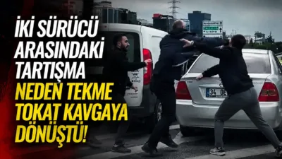 İki sürücü arasında bilinmeyen bir nedenle çıkan tartışma, kısa sürede