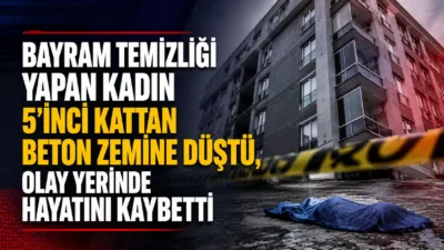 Bayram temizliği yaparken 5'inci kattan düşen 43 yaşındaki Nesrin Uğurel,