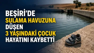 Batman'ın Beşiri ilçesinde sulama havuzuna düşen 3 yaşındaki Aydın Şirin,