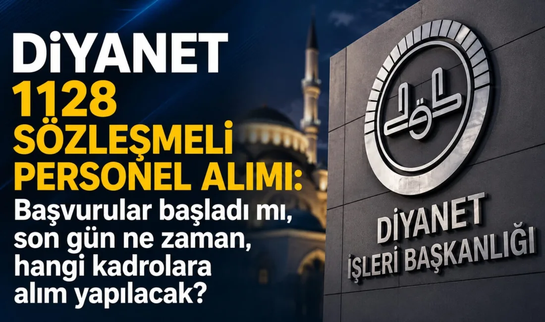 Diyanet İşleri Başkanlığı 1128 sözleşmeli personel alımı için başvuru ekranını