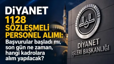 Diyanet İşleri Başkanlığı 1128 sözleşmeli personel alımı için başvuru ekranını