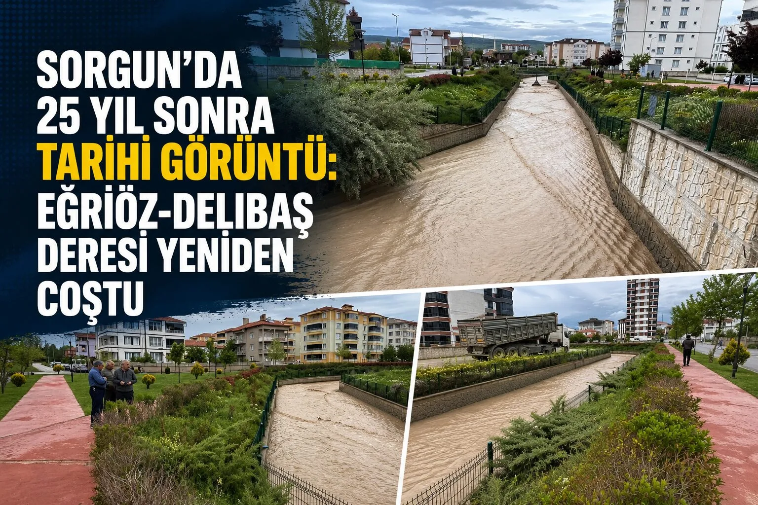 Yozgat’ın Sorgun ilçesinde yıllardır kuraklık nedeniyle kuruyan Eğriöz-Delibaş Deresi, etkili